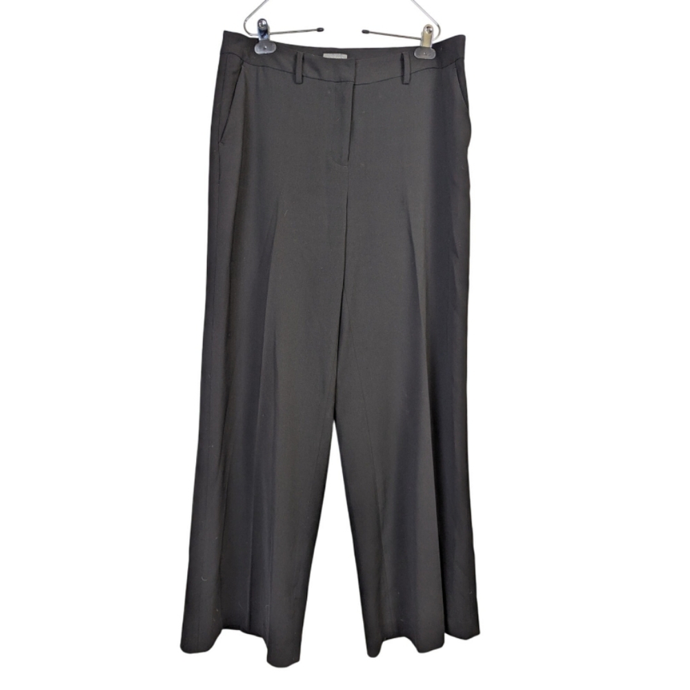 Vince Camuto Dress Pants Womens 10 Black Wide Leg High Rise Office Classic Work